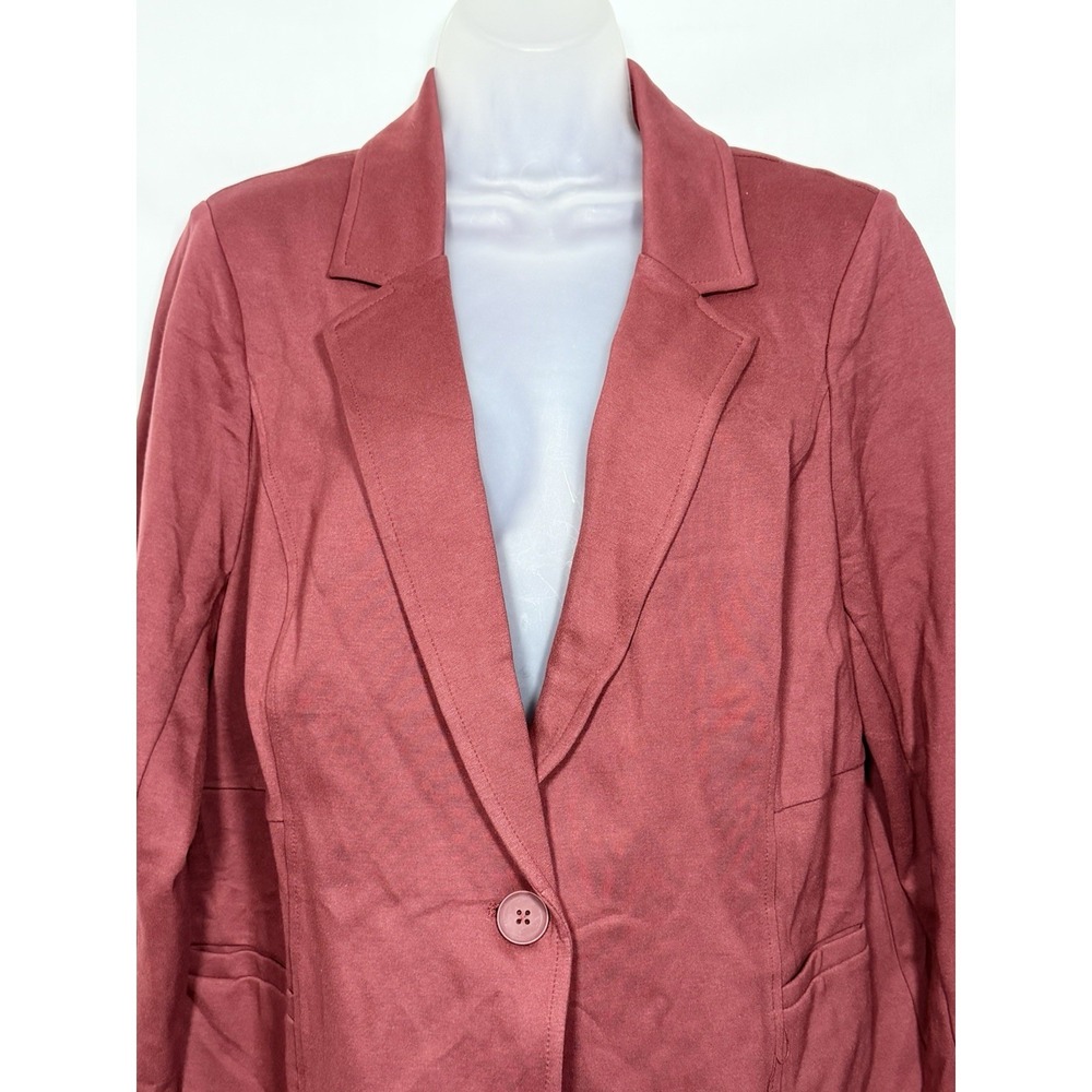 Torrid Studio Luxe Ponte Blazer 1X Red Stretch Tailored Career Jacket - Picture 3 of 13